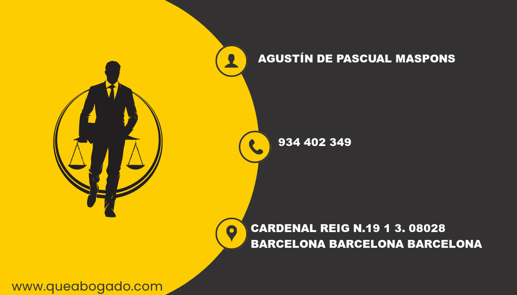 abogado Agustín De Pascual Maspons (Barcelona)