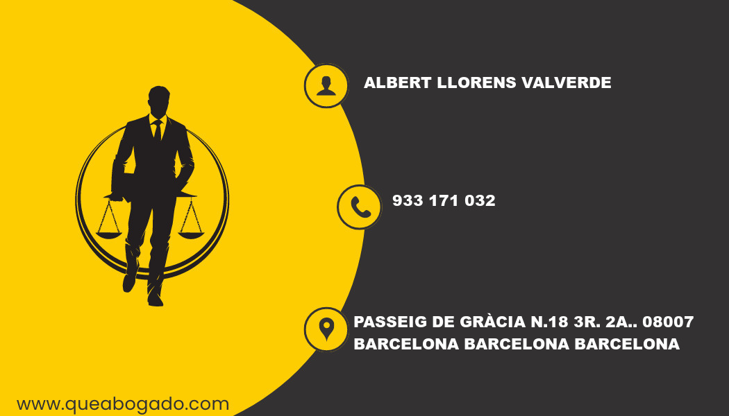 abogado Albert Llorens Valverde (Barcelona)