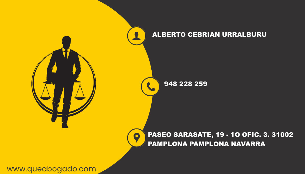 abogado Alberto Cebrian Urralburu (Pamplona)