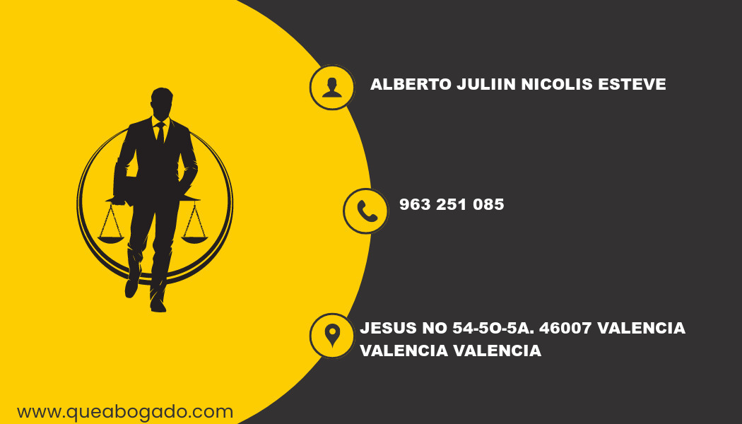 abogado Alberto Juliin Nicolis Esteve (Valencia)