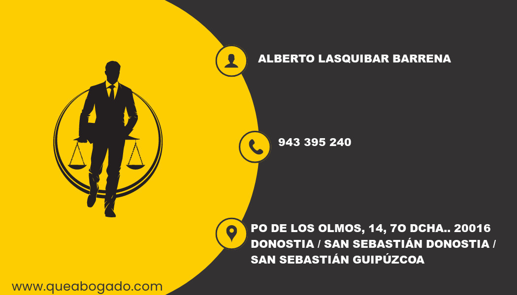 abogado Alberto Lasquibar Barrena (Donostia / San Sebastián)