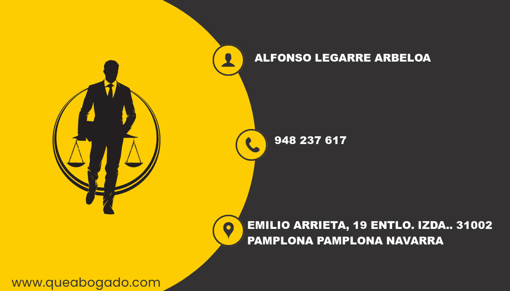 abogado Alfonso Legarre Arbeloa (Pamplona)