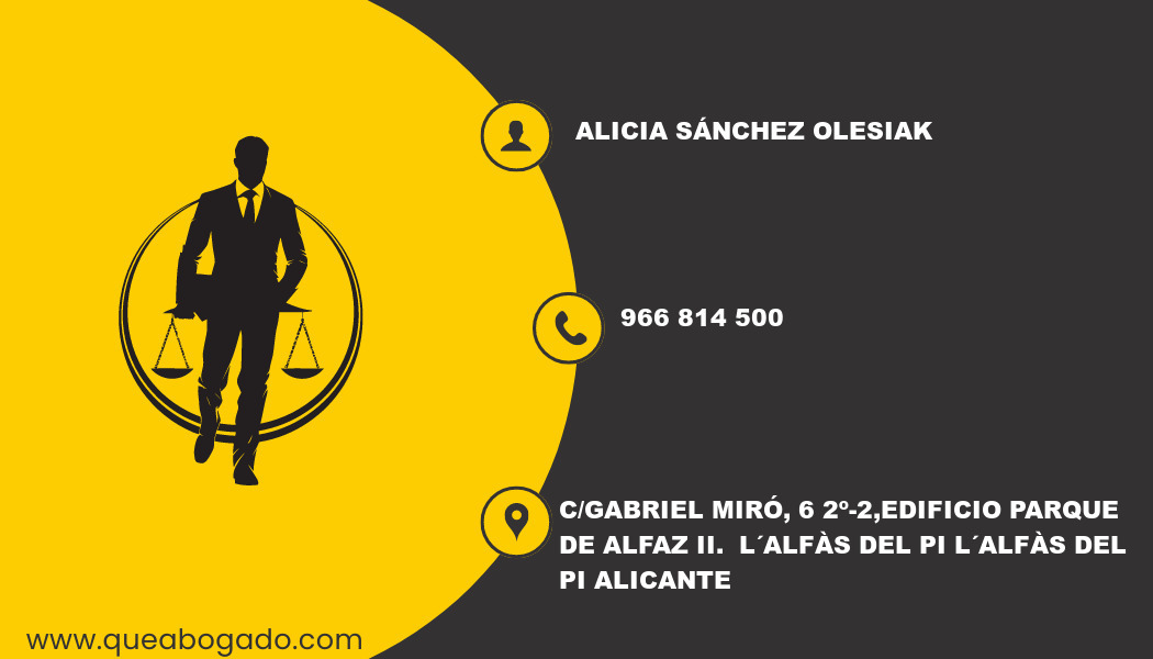 abogado Alicia Sánchez Olesiak (L´Alfàs del Pi)