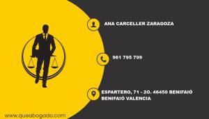 abogado Ana Carceller Zaragoza (Benifaió)