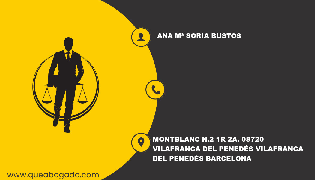 abogado Ana Mª Soria Bustos (Vilafranca del Penedés)