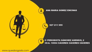 abogado Ana Maria Gomez Encinas (Cáceres)