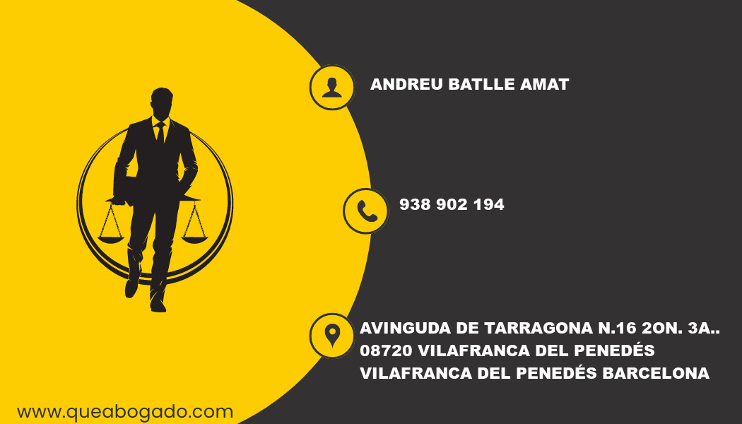 abogado Andreu Batlle Amat (Vilafranca del Penedés)