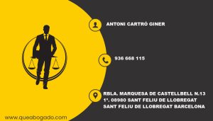 abogado Antoni Cartró Giner (Sant Feliu de Llobregat)