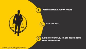 abogado Antoni Maria Aluja Farre (Reus)