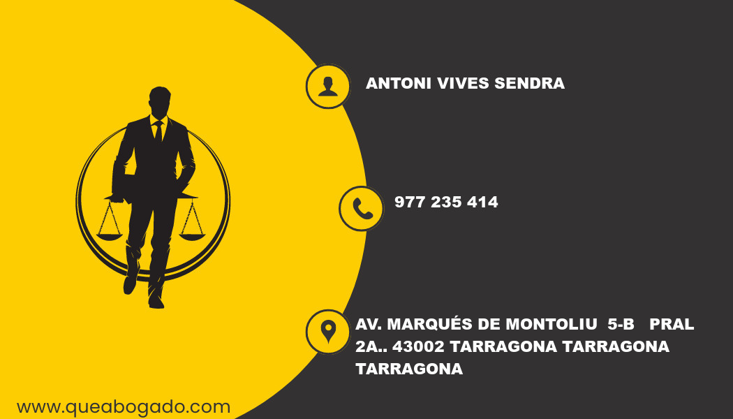 abogado Antoni Vives Sendra (Tarragona)