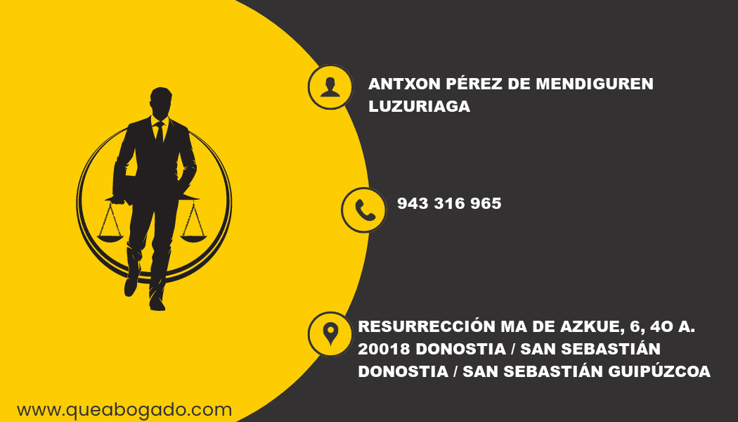 abogado Antxon Pérez De Mendiguren Luzuriaga (Donostia / San Sebastián)