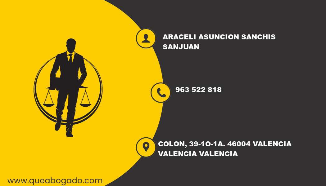 abogado Araceli Asuncion Sanchis Sanjuan (Valencia)