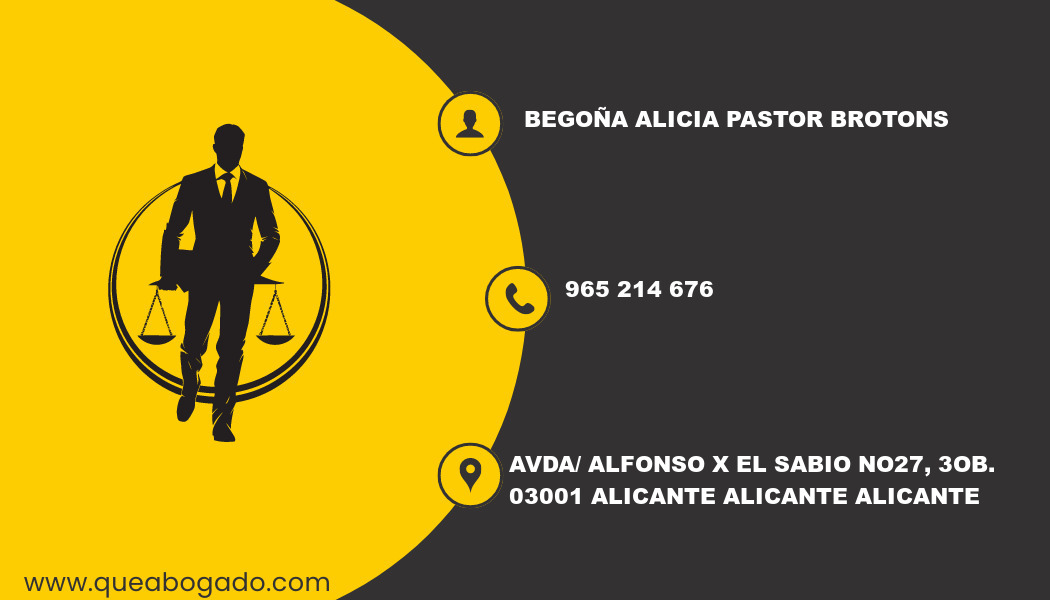 abogado Begoña Alicia Pastor Brotons (Alicante)