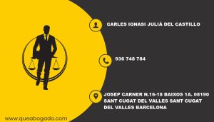 abogado Carles Ignasi Julià Del Castillo (Sant Cugat del Valles)