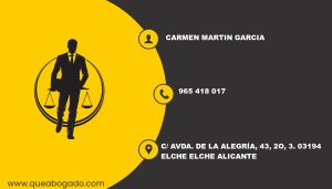 abogado Carmen Martin Garcia (Elche)