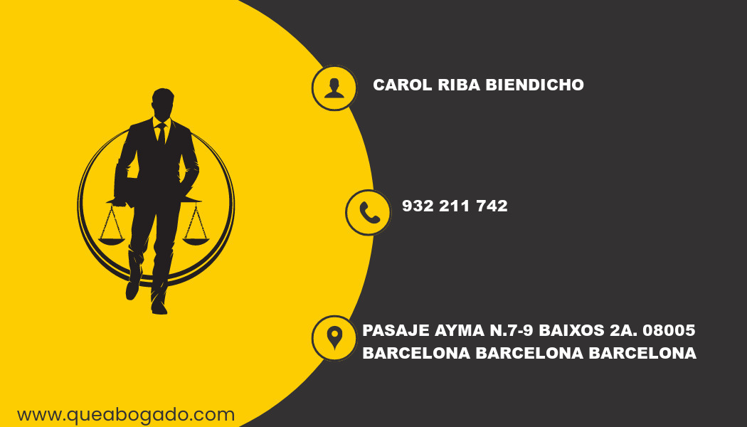 abogado Carol Riba Biendicho (Barcelona)