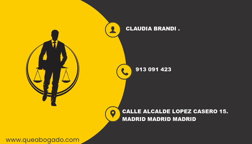 abogado Claudia Brandi . (Madrid)