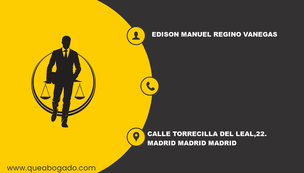 abogado Edison Manuel Regino Vanegas (Madrid)