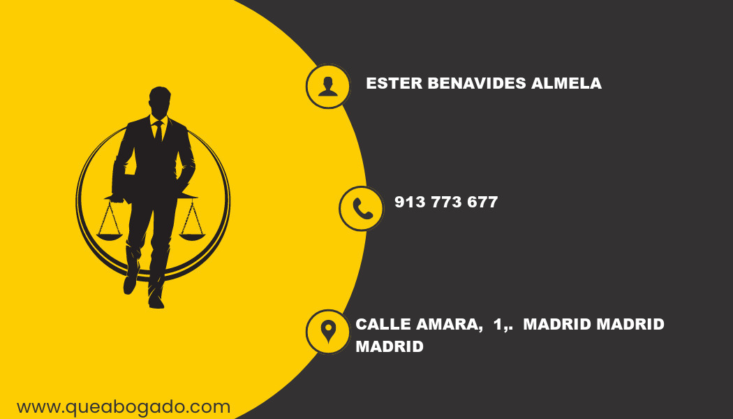 abogado Ester Benavides Almela (Madrid)