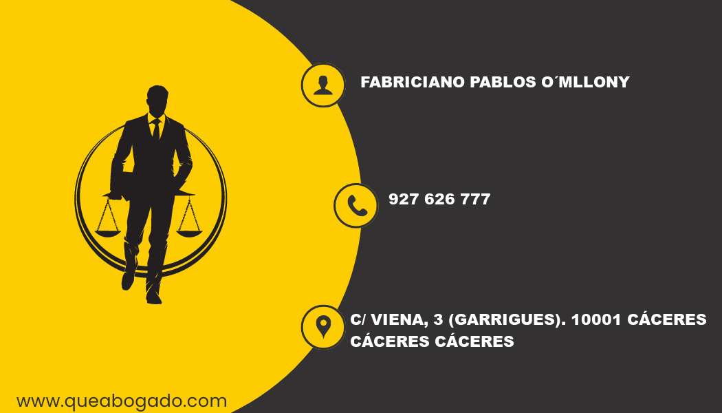 abogado Fabriciano Pablos O´Mllony (Cáceres)