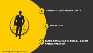 abogado Federico José Server Costa (Gandia)