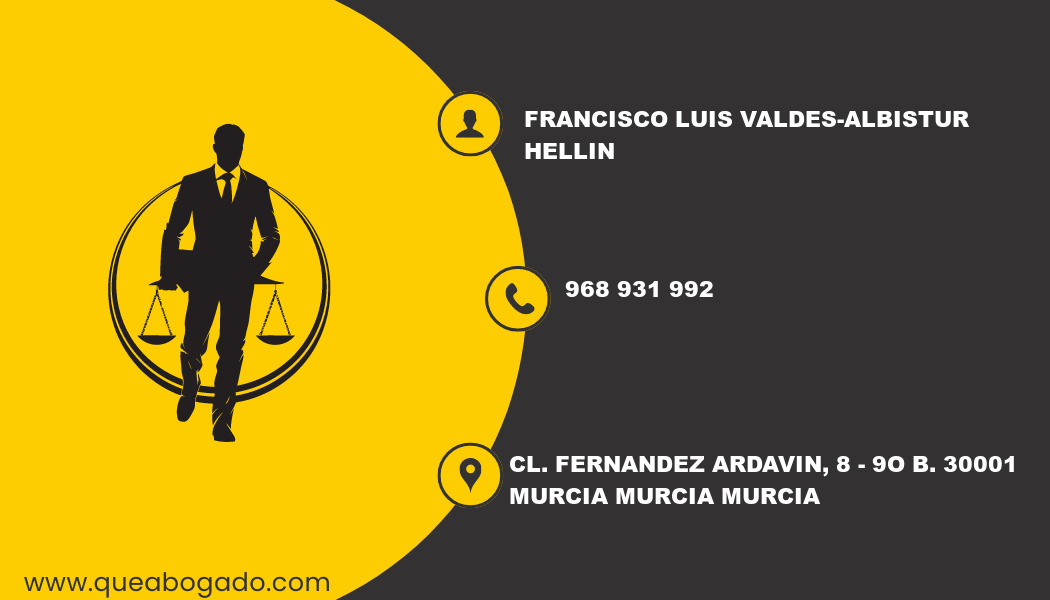 abogado Francisco Luis Valdes-Albistur Hellin (Murcia)