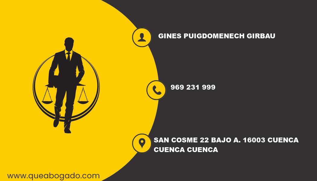 abogado Gines Puigdomenech Girbau (Cuenca)