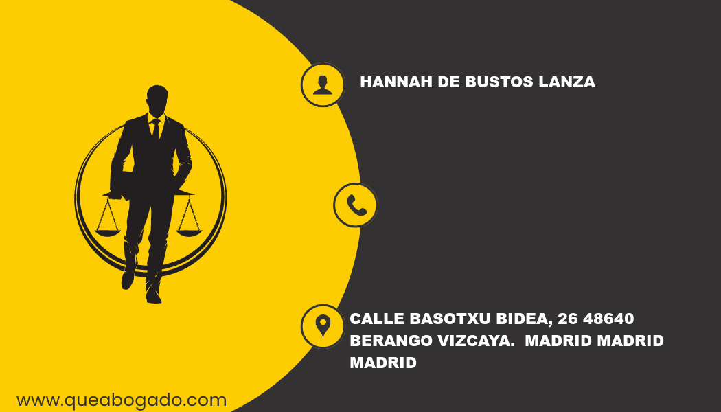 abogado Hannah De Bustos Lanza (Madrid)