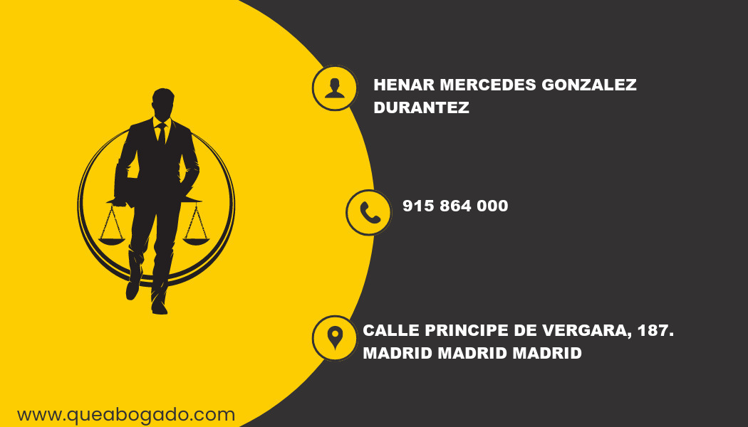 abogado Henar Mercedes Gonzalez Durantez (Madrid)