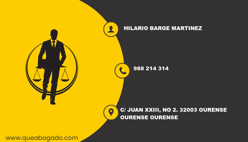 abogado Hilario Barge Martinez (Ourense)