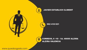 abogado Javier Estarlich Climent (Alzira)