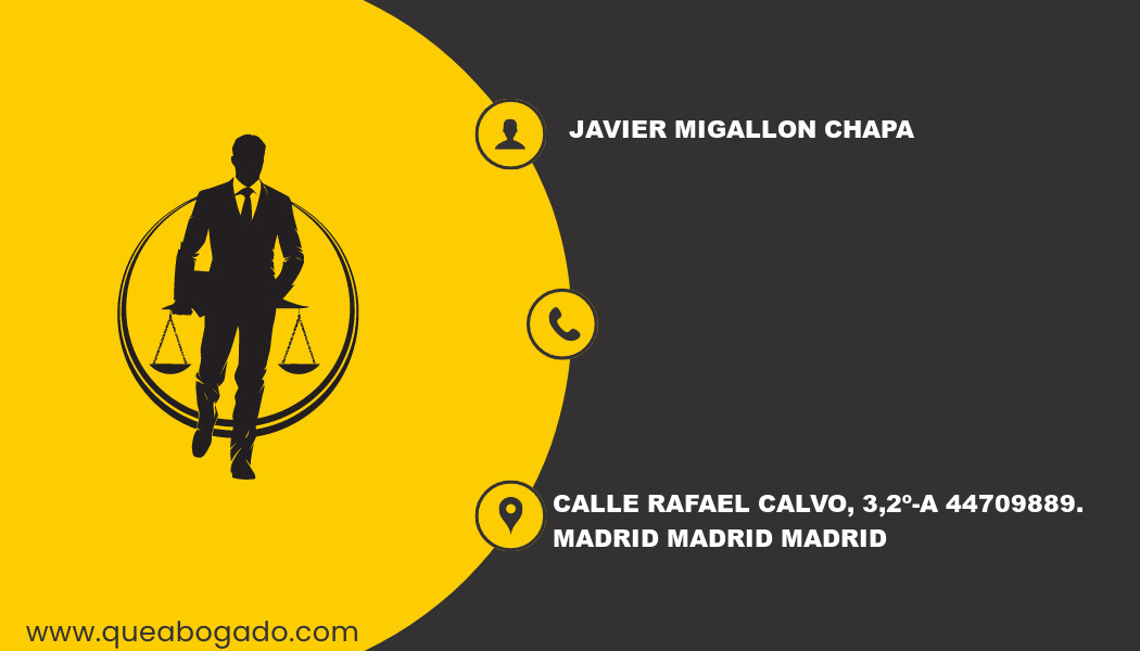 abogado Javier Migallon Chapa (Madrid)