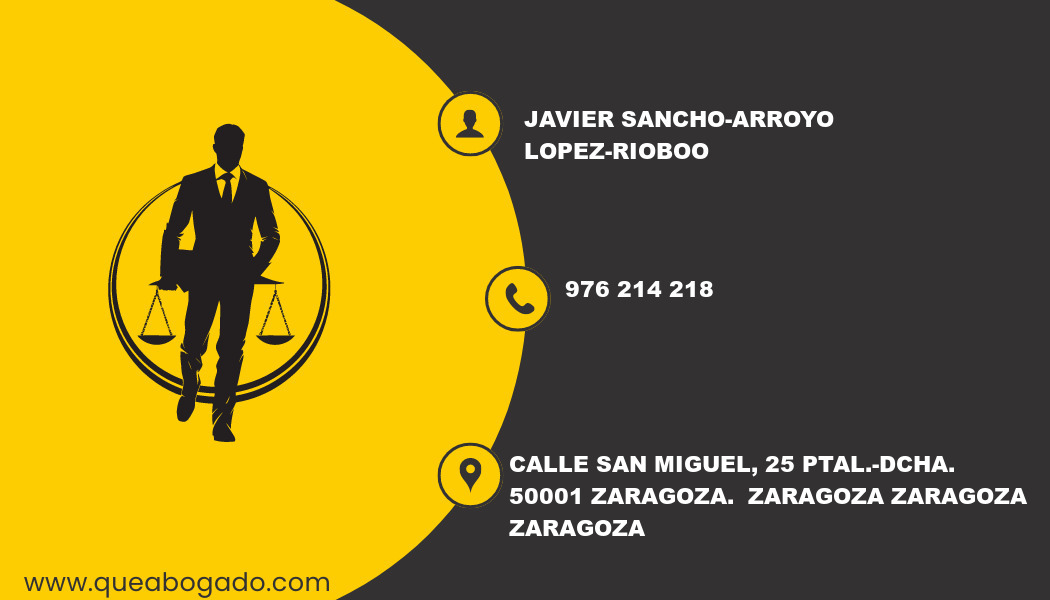 abogado Javier Sancho-Arroyo Lopez-Rioboo (Zaragoza)