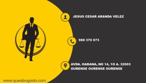 abogado Jesus Cesar Aranda Velez (Ourense)