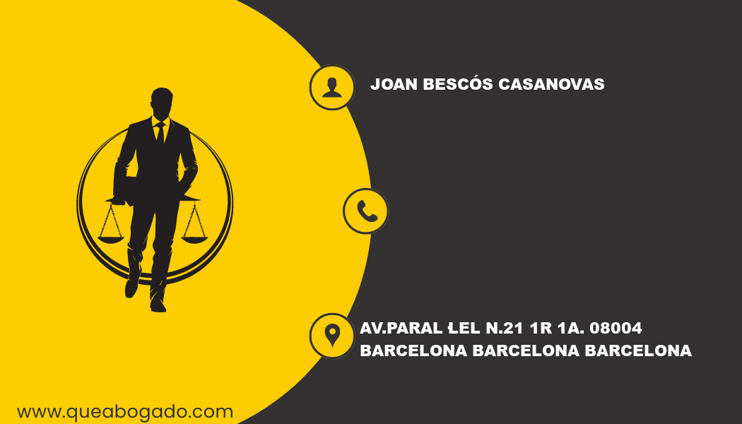 abogado Joan Bescós Casanovas (Barcelona)