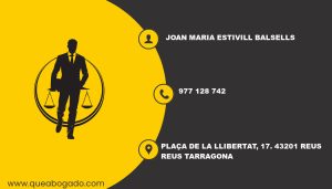 abogado Joan Maria Estivill Balsells (Reus)