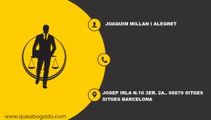 abogado Joaquim Millan I Alegret (Sitges)