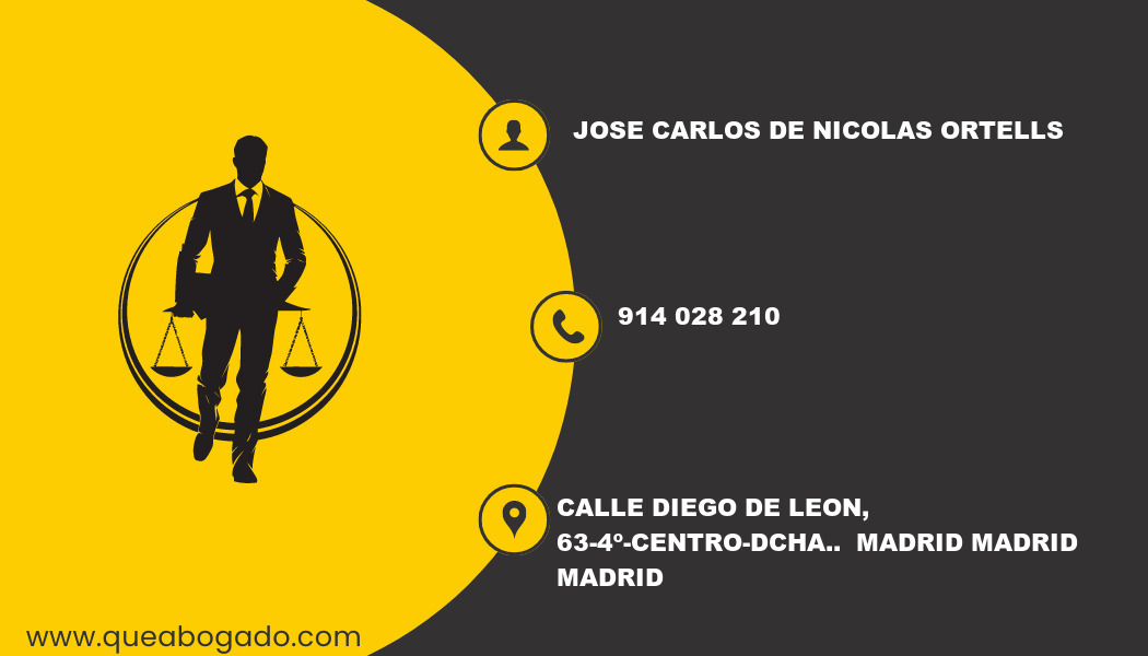 abogado Jose Carlos De Nicolas Ortells (Madrid)