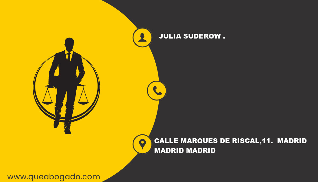 abogado Julia Suderow . (Madrid)