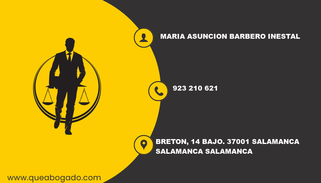 abogado Maria Asuncion Barbero Inestal (Salamanca)