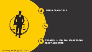 abogado Maria Blasco Pla (Alcoy)