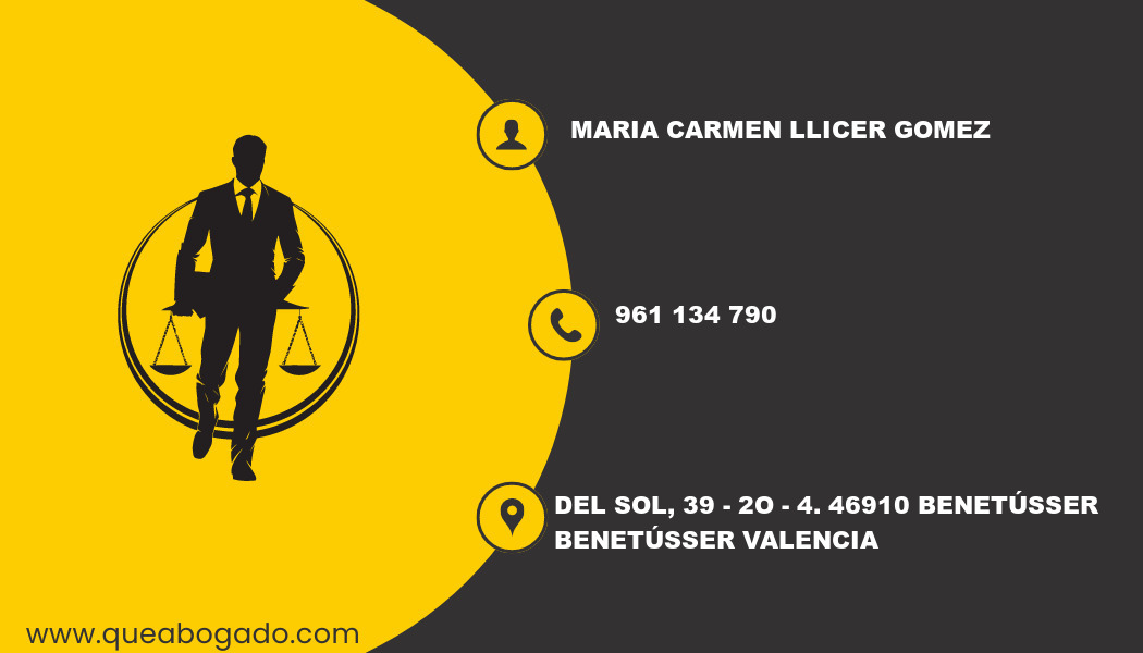 abogado Maria Carmen Llicer Gomez (Benetússer)