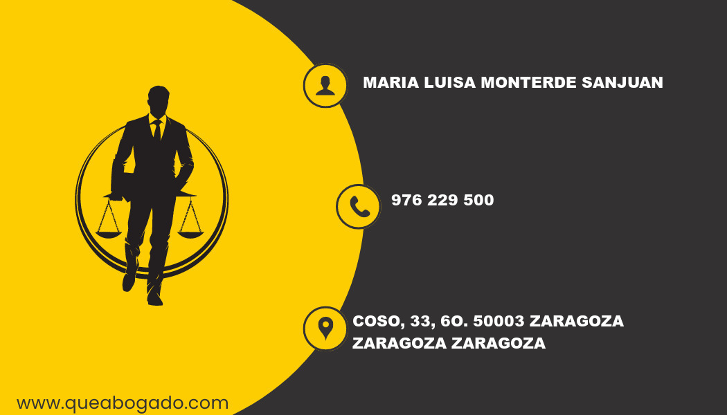 abogado Maria Luisa Monterde Sanjuan (Zaragoza)