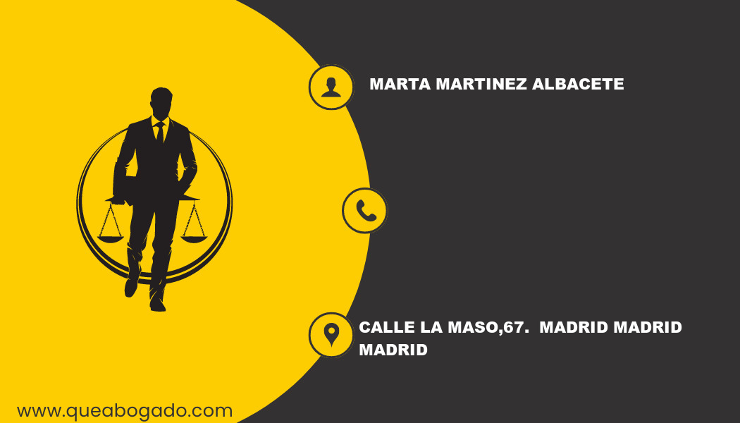 abogado Marta Martinez Albacete (Madrid)