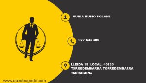 abogado Nuria Rubio Solans (Torredembarra)