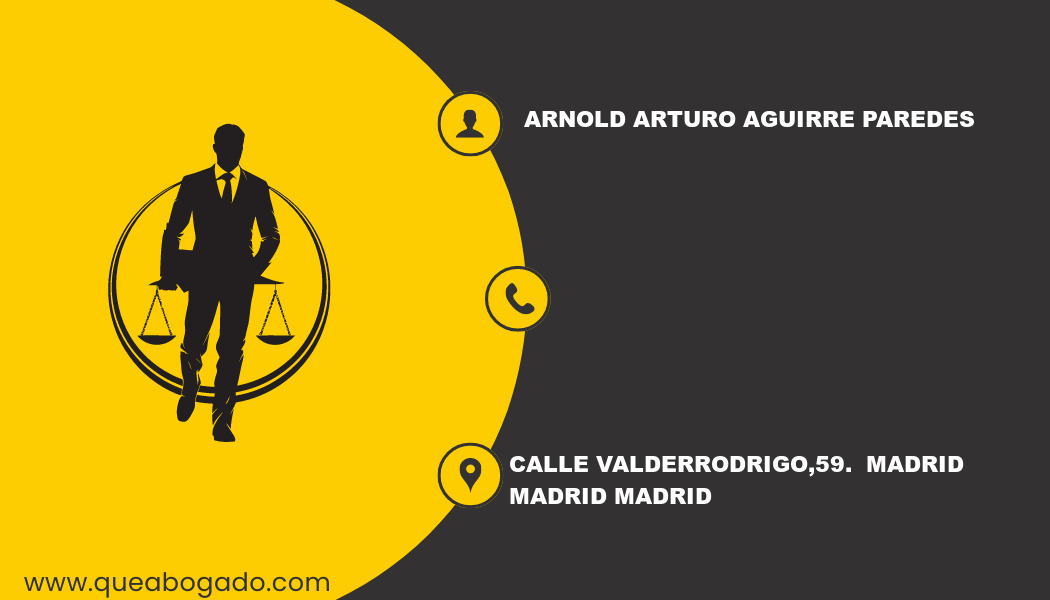 abogado Arnold Arturo Aguirre Paredes (Madrid)