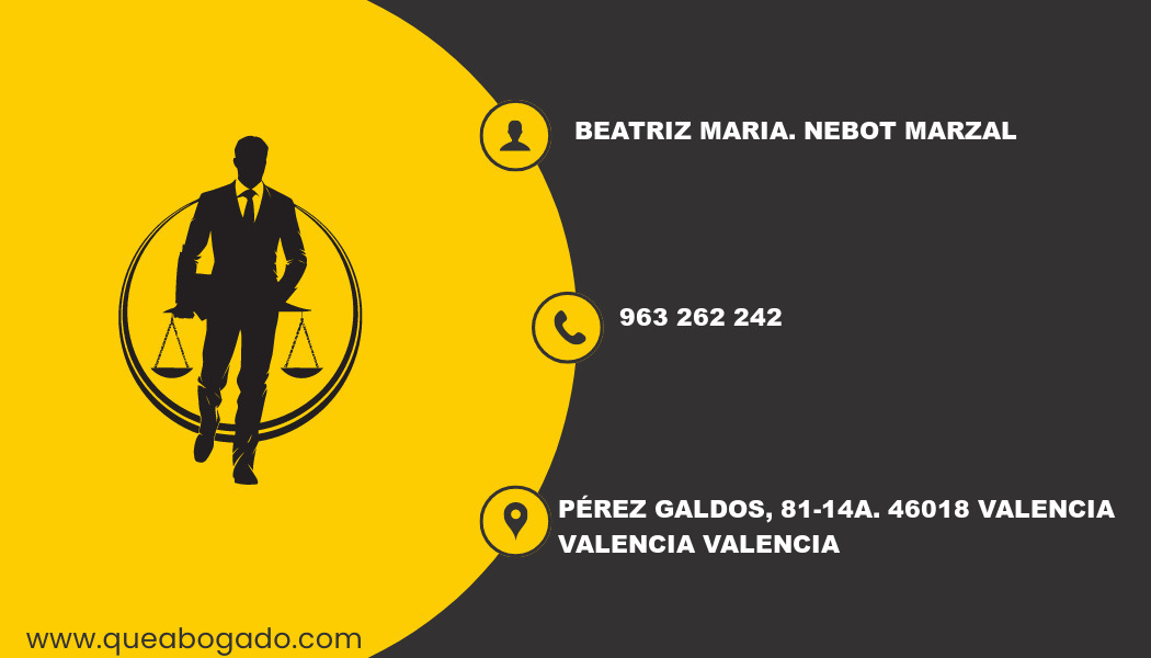 abogado Beatriz Maria. Nebot Marzal (Valencia)