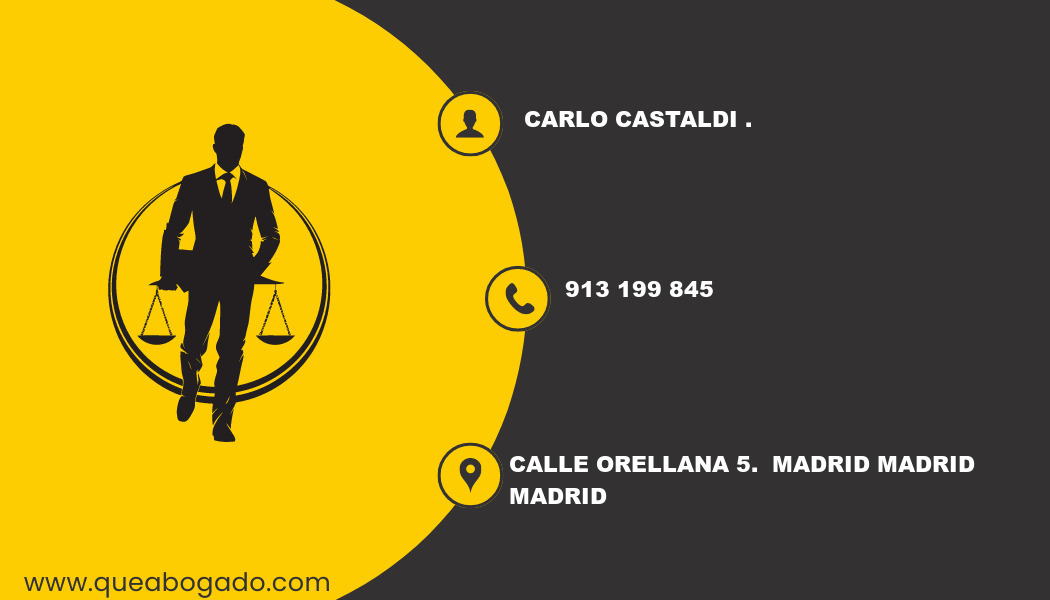 abogado Carlo Castaldi . (Madrid)