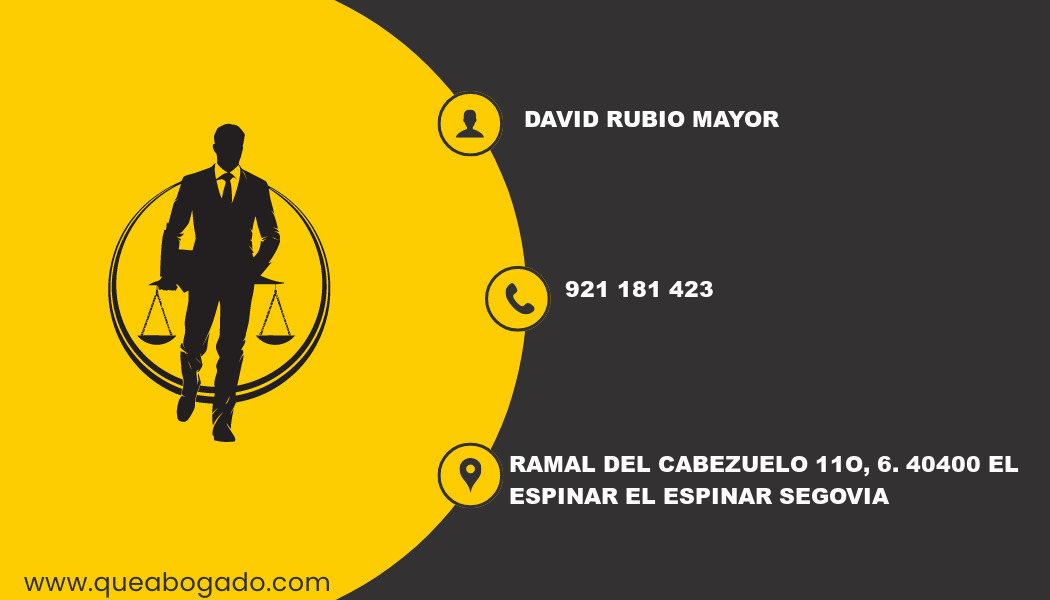 abogado David Rubio Mayor (El Espinar)