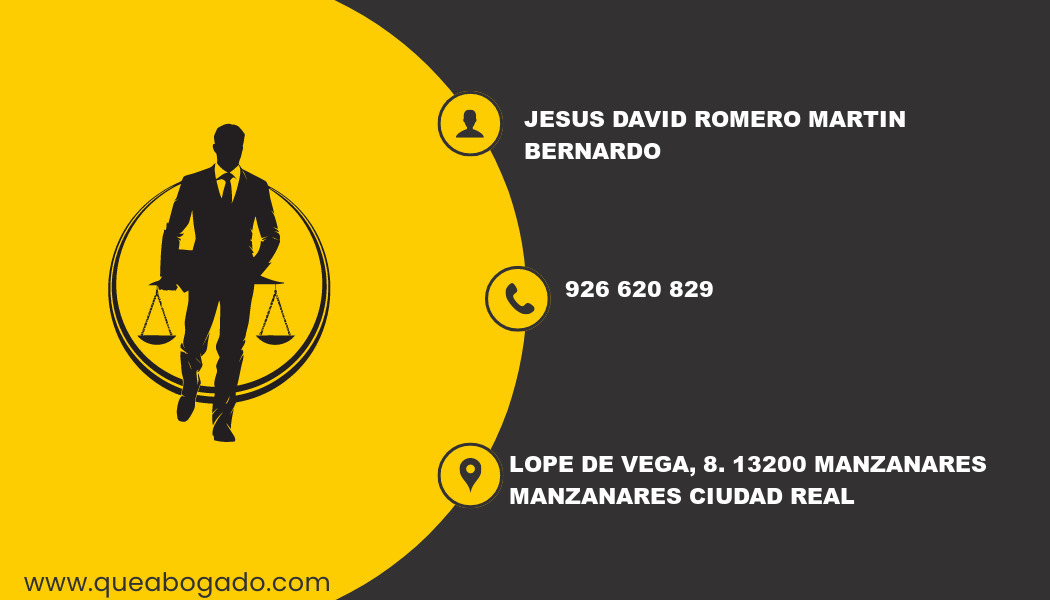 abogado Jesus David Romero Martin Bernardo (Manzanares)